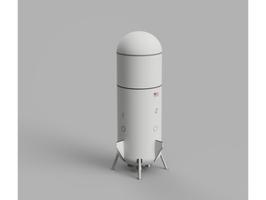 pm 2 Shepard vehiculos azul origen modelo cohete espacio astronave 3d print model - Mito3D