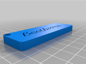 beethoven keychain 3d printing 3d print model - Mito3D