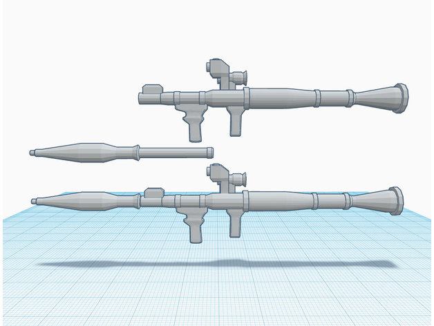 rpg 7 brinquedos jogos 28mm açao figura miniatura foguete lançador rpg7 guerra arma 3D print model - Mito3D