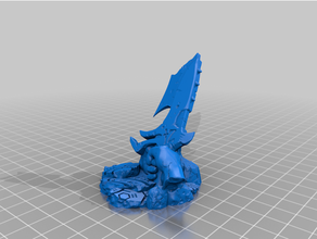 space elf exodite khaine ruins 60mm base hobby 3d print model - Mito3D