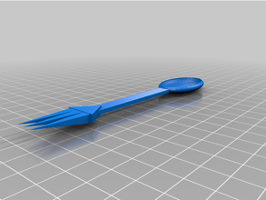 spoon fork cozinha jantar pratos garfo utensílios colher 3d print model - Mito3D