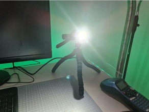 tripod flashlight mount attachment 3d printing 3d print model - Mito3D