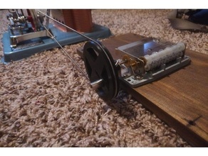 steam engine pulley 30 note music box jensen mamod steampunk wilesco wintergatan 3d print model - Mito3D