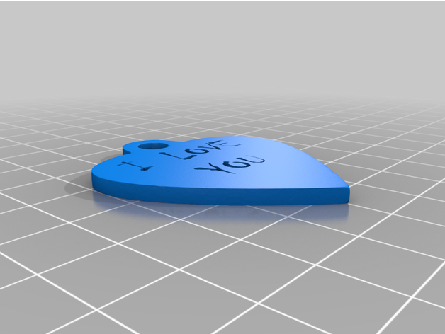 keychain heart Sanat 3D print model - Mito3D