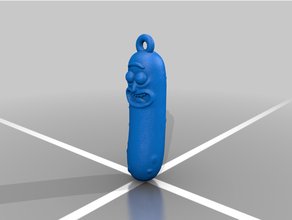 llavero pepinillo almiar llaveros Morty pickle rick Rickandmorty 3d print model - Mito3D