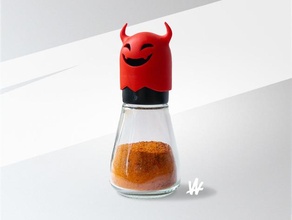 devil hot chili cap kitchen & dining bottle herb pepper spices 3d print model - Mito3D