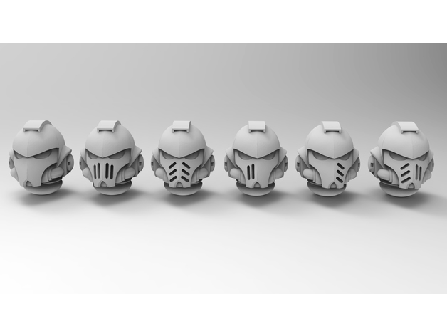 espace Chevalier casques morceaux 3d impression sombre casque Marin miniature sci table jeu guerre 3D print model - Mito3D