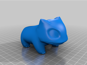 poly Bulbasaur Pflanzer draussen Garten 3d print model - Mito3D