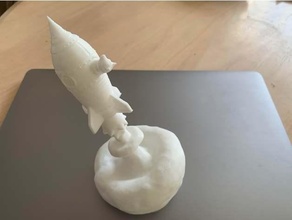 dogecoin meme rocket liftoff 3d printing doge 3d print model - Mito3D