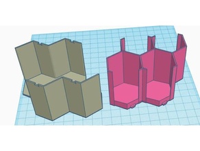 terraforming mars - 4 slot cardboard hex tile holder lid toy & game accessories 3d print model - Mito3D