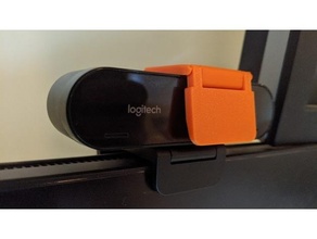 logitech brio privacy cover camera cam webcam shield 3d print model - Mito3D