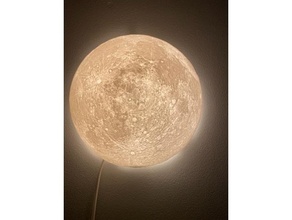 moon wall lamp reusing ikea smila decor 3d print model - Mito3D