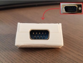 male db9 snap-in connector electronics 3d print model - Mito3D