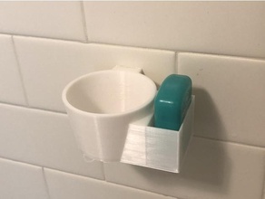 shower floss caddy bucket bathroom 3d print model - Mito3D