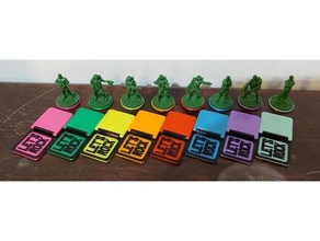 alienígenas agditc ativação tokens base argolas brinquedo jogos acessórios símbolo filme jogo tabuleiro 3d print model - Mito3D