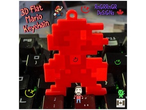 super mario plat 3d texturé porte clés vidéo Jeux cool jeu bros 3d print model - Mito3D