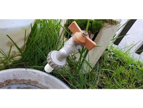 agua grifo manguera adaptador aire libre jardín canilla espiga manguito 3d print model - Mito3D