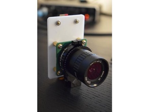 raspberry pi hq camera mounting plate mount raspberrypi raspbery 3d print model - Mito3D