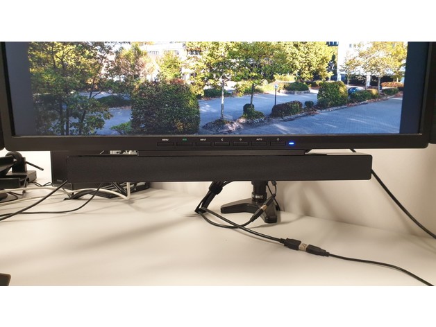 dell-soundbar-mount fujitsu-monitor 3D print model - Mito3D