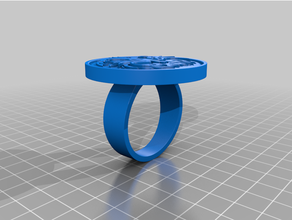 blue phoenix ring cs 3d printing 3d print model - Mito3D