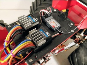 clodbuster gemelo Esc + lipo montar vehiculos batería alabanza buster Tamiya 3d print model - Mito3D