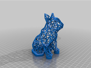 français bouledogue gluant 3d impression chien ornement statue 3d print model - Mito3D