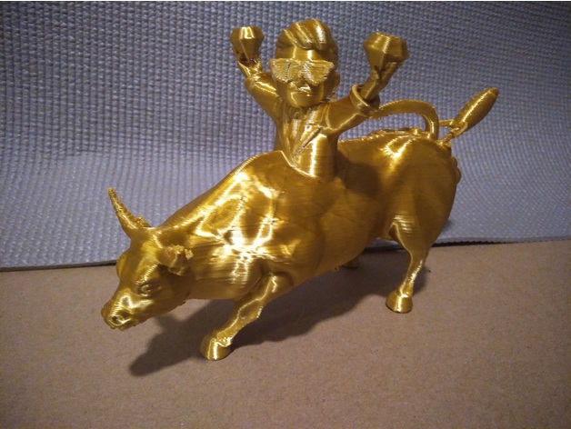 wsb diamante mãos touro foguete arte diamantes meme reddit parede rua apostas wallstreetbets 3D print model - Mito3D