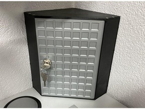 piccolo angolo armadietto organizzazione chiudibile chiave porta 3d print model - Mito3D