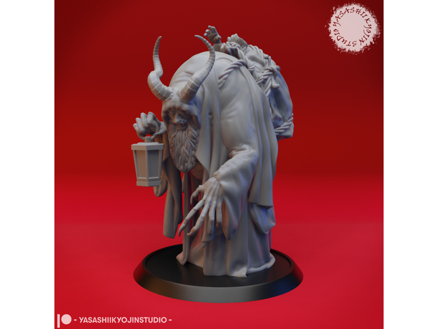 Krampus mesa miniatura juguetes juegos Navidad criatura demonio dnd fantasía monstruo ttrpg 3D print model - Mito3D