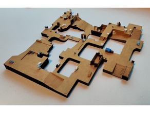 cs polvo 2 edificios estructuras mostrador Huelga csgo dust2 mapa miniatura 3d print model - Mito3D