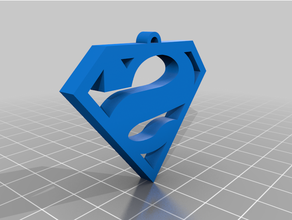 superuomo portachiavi 2 versioni Portachiavi meraviglia universo logo 3d print model - Mito3D