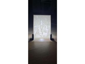 litofania litografia In piedi st nder titolare supporto telaio arte cabine fotografiche capestro scatola stnder 3d print model - Mito3D
