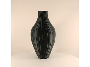 çizgili ampul vazo mod ince baskı dekor dekorasyon dekoratif zarif çiçek iç raf sarmal bükülmüş vazolar 3d print model - Mito3D