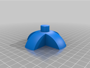 azul bola nieve perfil base audio yeti montar estante soporte 3d print model - Mito3D