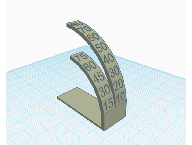 simple mini overhang calibration test 3d printing tests 3D print model - Mito3D
