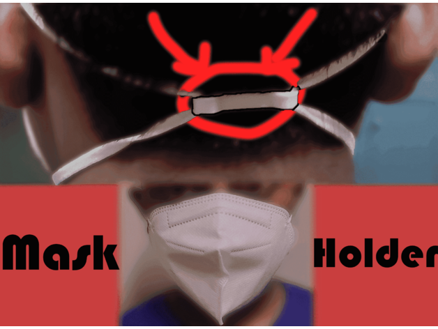 maske Kulp destek Aksesuarlar koronavirüs covidfaceshield Buckler maskesi kalkanı 3D print model - Mito3D