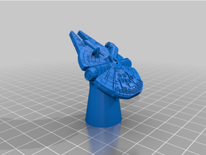 millenium falcon chess piece millennium 3d print model - Mito3D
