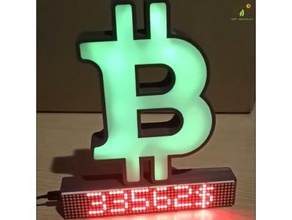 bitcoin ticker 3d stampa btc 3d print model - Mito3D