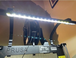 Prusa i3 mk3 mk3s ışık çubuğu genel 8mm Led şerit 3d yazıcı parçalar 3d print model - Mito3D