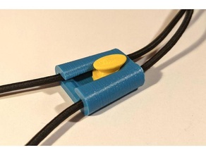 drawstring slide lock clasp stronger version accessories clamp cord stopper bag clip 3d print model - Mito3D