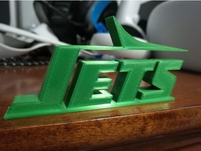 ny jets standup logo sport & outdoors 3d print model - Mito3D