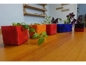 cuadrado macetas colección paletas aire libre jardín licuadora flor maceta paleta plantador jardineras planta 3d print model - Mito3D