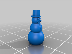 basic snowman 3d print model - Mito3D