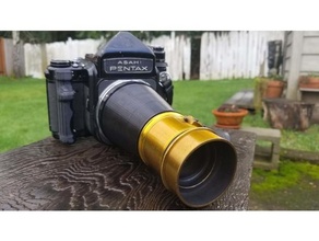 Pentax 67 6x7 lens binmek adaptör kamera film 3d print model - Mito3D