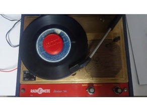45 rpm vi nyl grabar adaptador música 3d print model - Mito3D