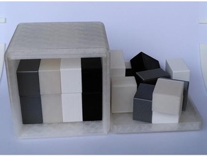 knuth Imballaggio puzzle 3d cervello teaser cubo facile Stampa 3d print model - Mito3D