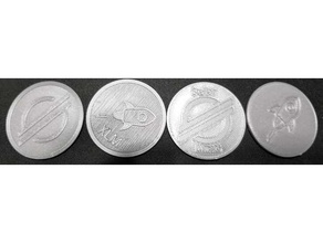stellare lumen gettoni monete distintivi crypto cryptocoin criptovaluta moneta gettone 3d print model - Mito3D