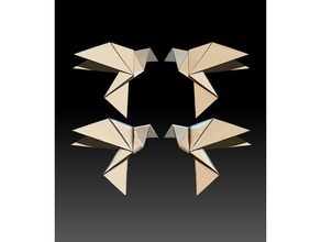 providência lapela PIN assassino aluguel acessórios pomba logotipo origami 3d print model - Mito3D