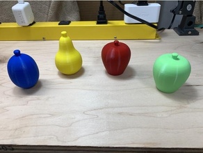 Facile jouet fruits Jeu accessoires Pomme fruit poire prune cuisine 3d print model - Mito3D