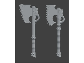 chaotic chainaxes toy & game accessories 30k 40k berserkers blood angels chainaxe chaos space marines spacemarines ultramarines warhammer40000 warhammer40k warhammer 40000 wh40000 3d print model - Mito3D